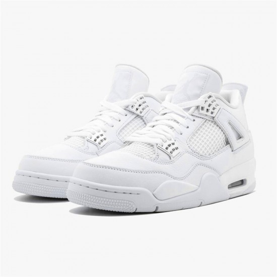 KicksOnFire Jordan 4 Retro Pure Money (2017) White/Metallic Silver-Pure Platinum 308497-100