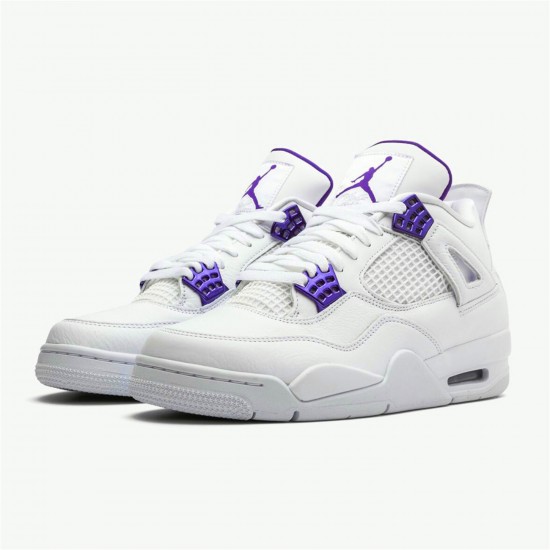 KicksOnFire Jordan 4 Retro Metallic Purple White/Metallic Silver-Court Purple CT8527-115