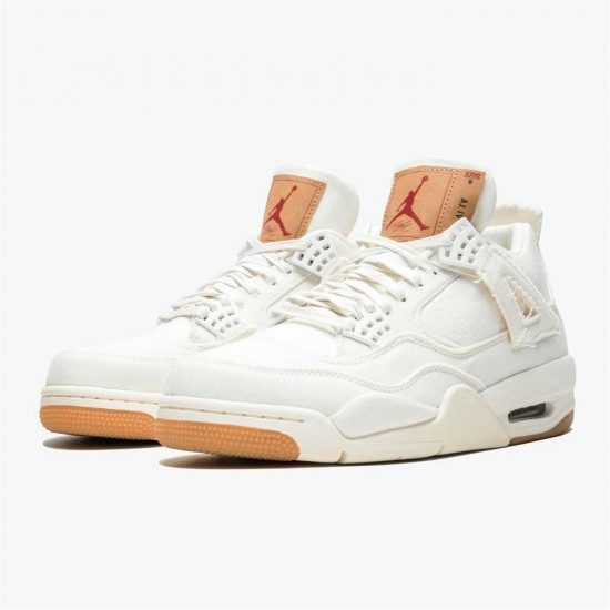 KicksOnFire Jordan 4 Retro Levi's White (Levi's Tag) White/White-White AO2571-100