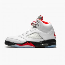 KicksOnFire Jordan 5 Retro Fire Red Silver Tongue (2020) White/Black-Metallic Silver-Fire Red DA1911-102