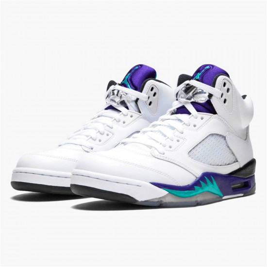 KicksOnFire Jordan 5 Retro Grape (2013) White/Emerald-New Grape-Ice Blue 136027-108