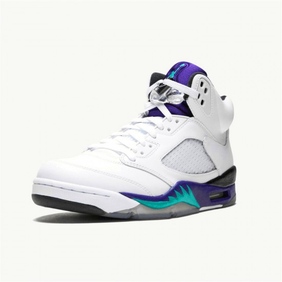 KicksOnFire Jordan 5 Retro Grape (2013) White/Emerald-New Grape-Ice Blue 136027-108