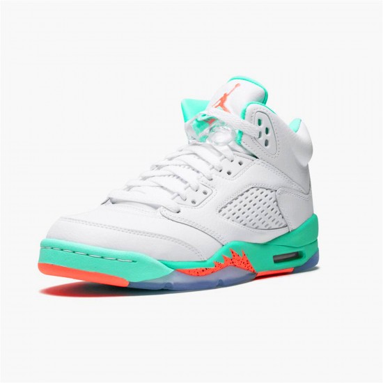 KicksOnFire Jordan 5 Retro Light Aqua (GS) White/Crimson Pulse-Light Aqua-Black 440892-100