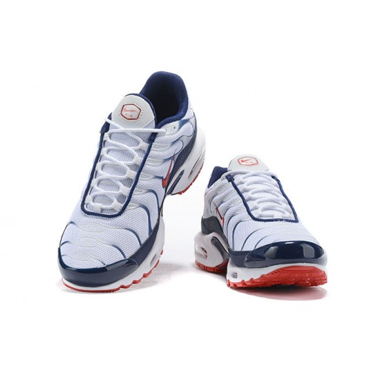 KicksOnFire Nike Air Max Plus Tn QS White Blue and Red Shoes