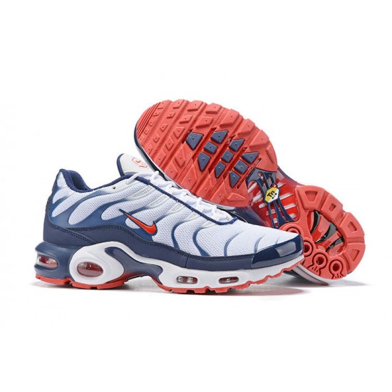 KicksOnFire Nike Air Max Plus Tn QS White Blue and Red Shoes