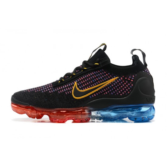 KicksOnFire Nike Air VaporMax 2021 Flyknit Black Red and Blue Shoes