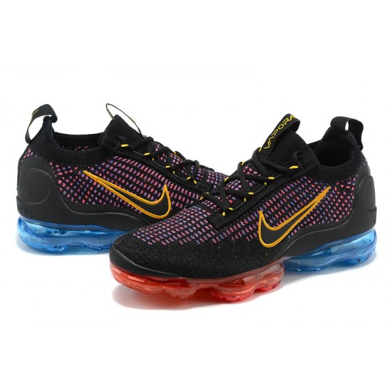 KicksOnFire Nike Air VaporMax 2021 Flyknit Black Red and Blue Shoes