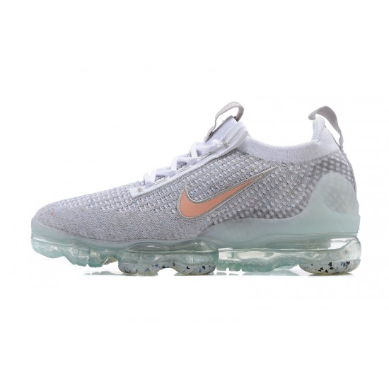 KicksOnFire Nike Air VaporMax 2021 Flyknit Grey Orange Shoes DH4090-002