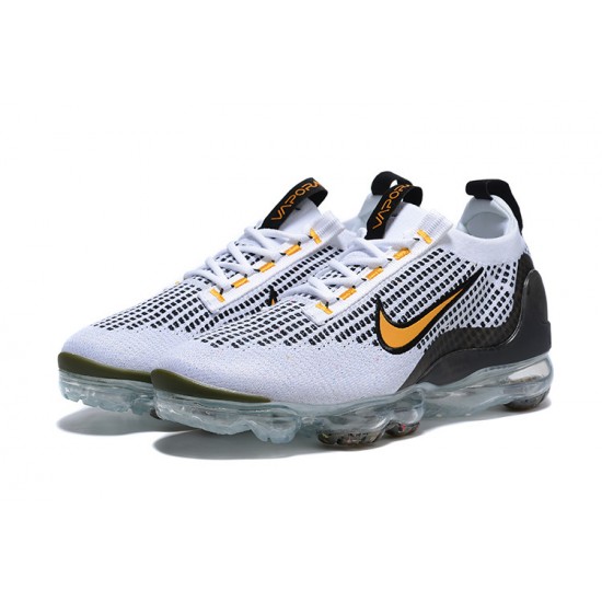 KicksOnFire Nike Air VaporMax 2021 Flyknit White Yellow and Black Shoes