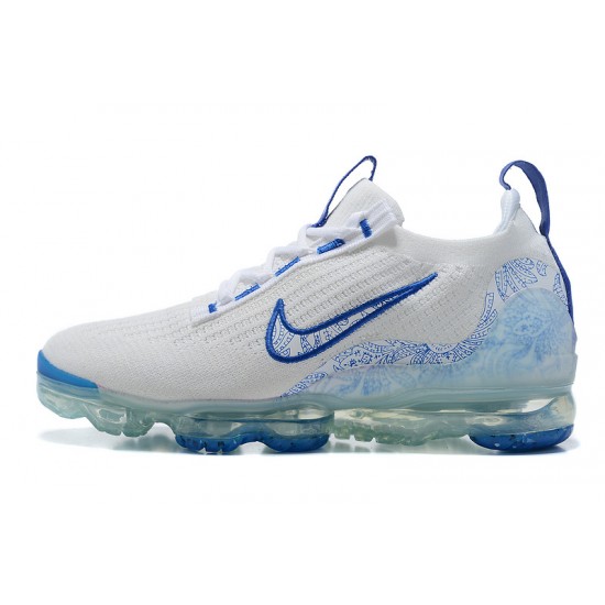 KicksOnFire Nike Air VaporMax 2021 Flyknit White and Blue Shoes