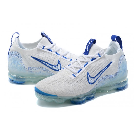 KicksOnFire Nike Air VaporMax 2021 Flyknit White and Blue Shoes