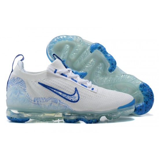 KicksOnFire Nike Air VaporMax 2021 Flyknit White and Blue Shoes