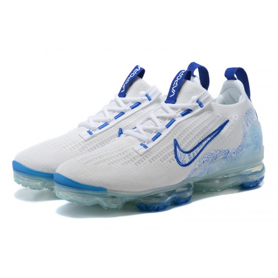 KicksOnFire Nike Air VaporMax 2021 Flyknit White and Blue Shoes