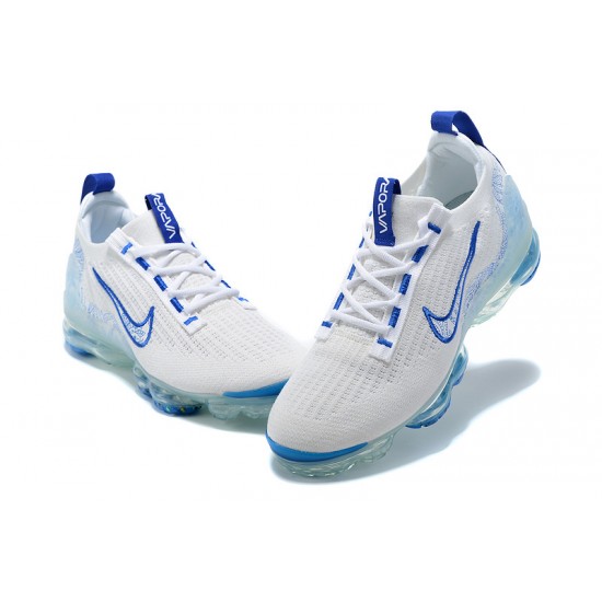 KicksOnFire Nike Air VaporMax 2021 Flyknit White and Blue Shoes