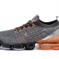 KicksOnFire Nike Air VaporMax Flyknit 3 Grey Orange Shoes AJ6900-024