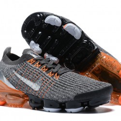 KicksOnFire Nike Air VaporMax Flyknit 3 Grey Orange Shoes AJ6900-024