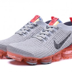 KicksOnFire Nike Air VaporMax Flyknit 3 Grey Red Shoes AJ6900-600