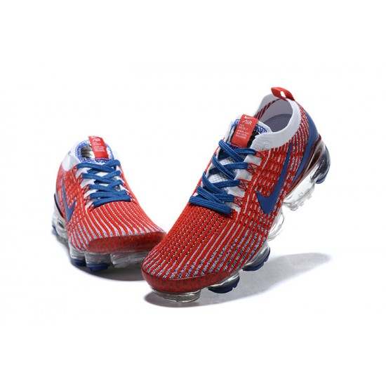 KicksOnFire Nike Air VaporMax Flyknit 3 Red Blue Shoes CW5585-100