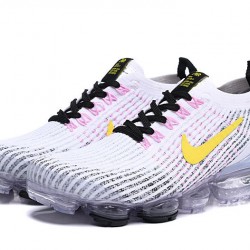 KicksOnFire Nike Air VaporMax Flyknit 3 White Yellow Shoes AJ6900-103